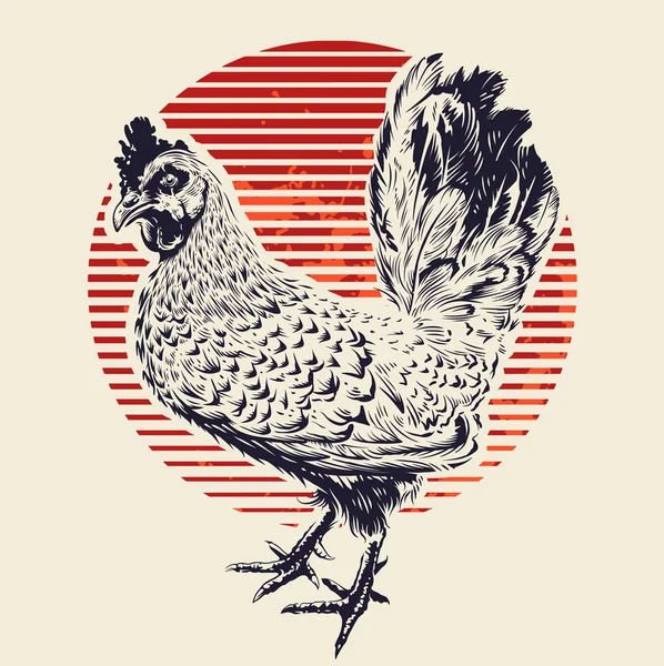 Illustration vectorielle du coq — Image vectorielle