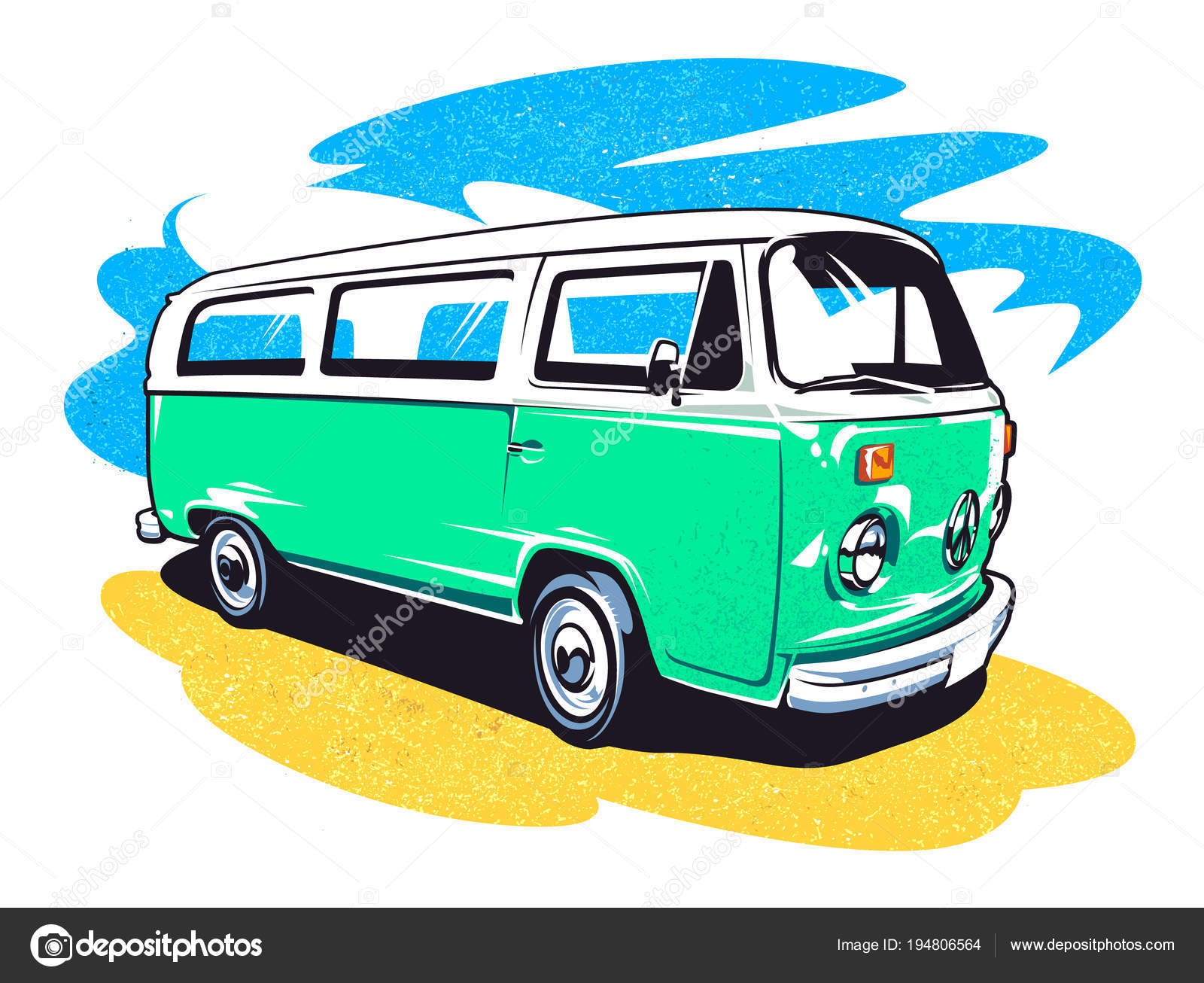 green hippie van