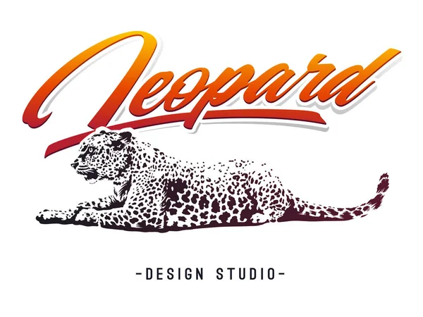 Leopardenvektordesign — Stockvektor