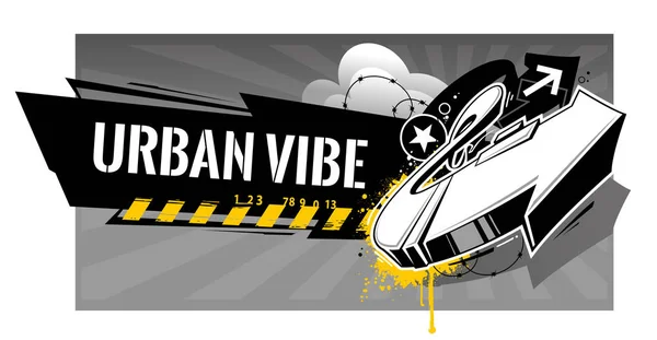 Urban Graffiti Vector Banner — Stockvektor