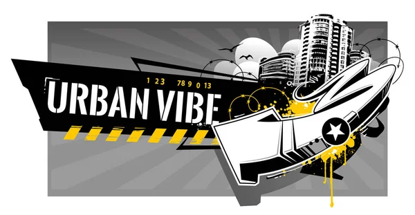 Urban Graffiti Vector Banner — Stockový vektor