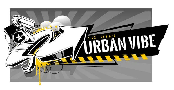 Banner vectorial de graffiti urbano — Archivo Imágenes Vectoriales