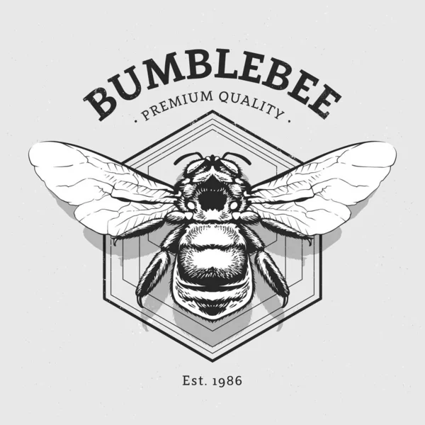 Vektor Desain dengan Bumblebee - Stok Vektor