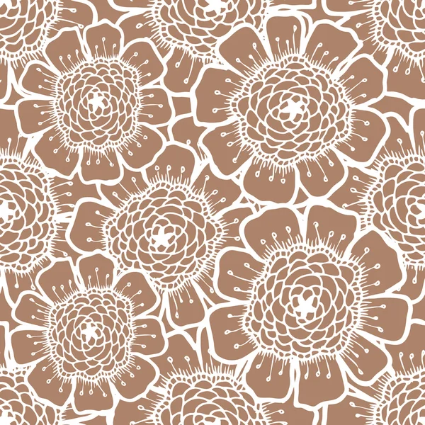 Kunstvolle florale Muster mit Blumen. Doodle Sharpie Hintergrund. Vorlage für Karte, Plakat, Faltblatt. — Stockvektor