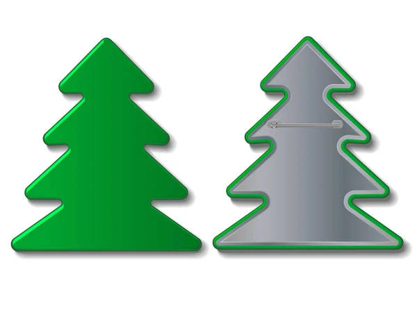 Vector christmas tree badge. Illustration — Stock Vector