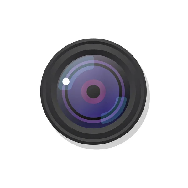 Immagine icona simbolo della fotocamera sul bianco — Vettoriale Stock