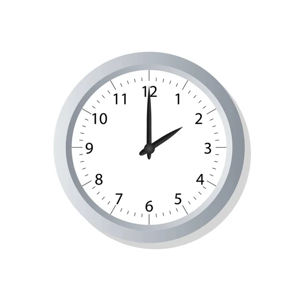 Clock symbol icon on white — Stock Vector