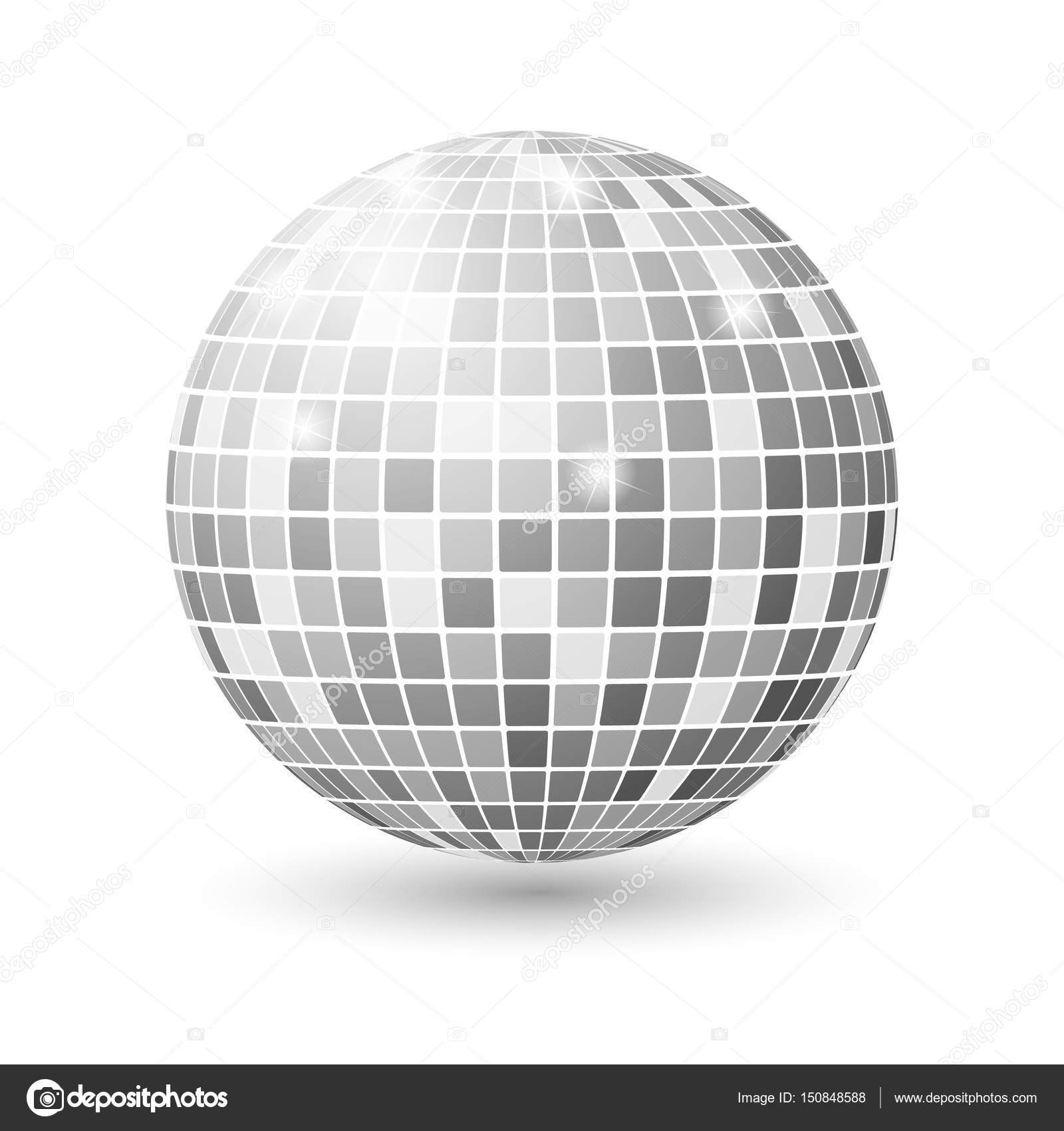 Disco Ball Isolated Ilration Night Club Party Light Element Disco Ball Isolated Ilration Night Club Party Light Element Bright Mirror Silver Design