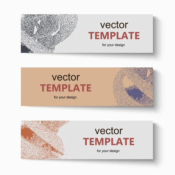 Abstraktes Vektor-Banner-Set für Design — Stockvektor