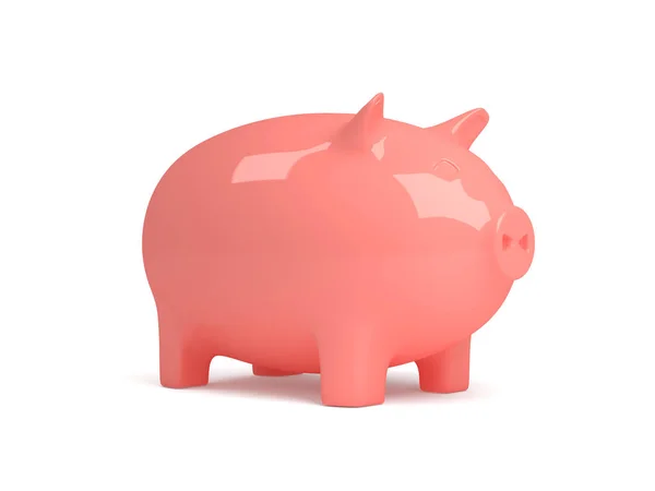 3d render of piggy bank with gold coins — Stock Photo, Image