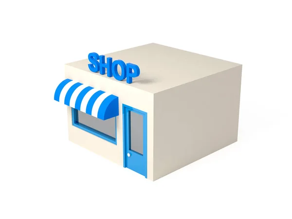 3D isometrischer Stil Shop Illustration — Stockfoto