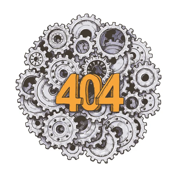 404 error page vector template for website. — Stock Vector