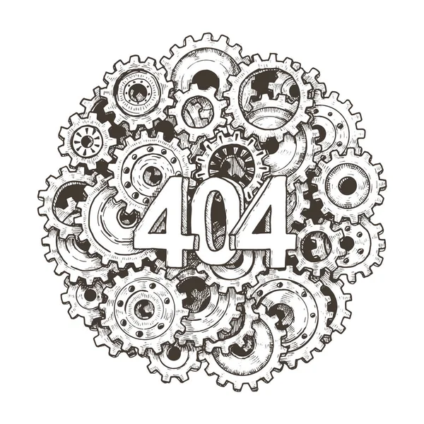 404 modello vettoriale pagina di errore per il sito web . — Vettoriale Stock