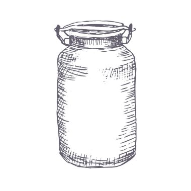 Vektör çizim süt el çekilmiş