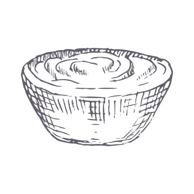 vektör çizim ekşi krema el çekilmiş