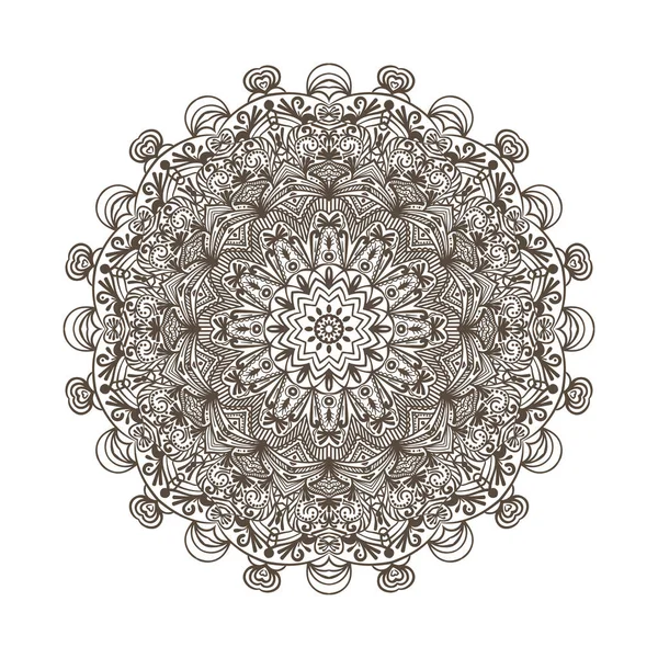 Mandala. Adorno decorativo redondo. Patrón de terapia anti-estrés . — Vector de stock