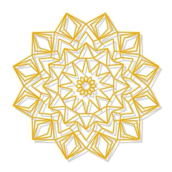 Mandala. Ornamento redondo decorativo. Padrão de terapia anti-stress . — Vetor de Stock