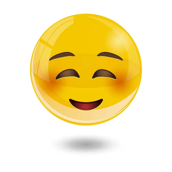 Emoticon smiley gialle, emoji, illustrazione vettoriale . — Vettoriale Stock
