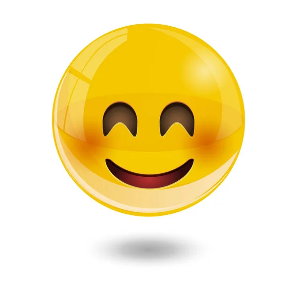 Gele smiley emoticons, emoji, vector illustratie. — Stockvector