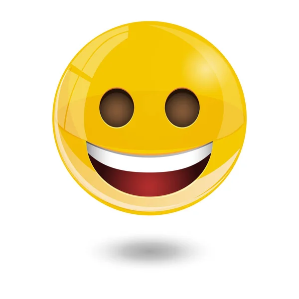 Emoticon smiley gialle, emoji, illustrazione vettoriale . — Vettoriale Stock