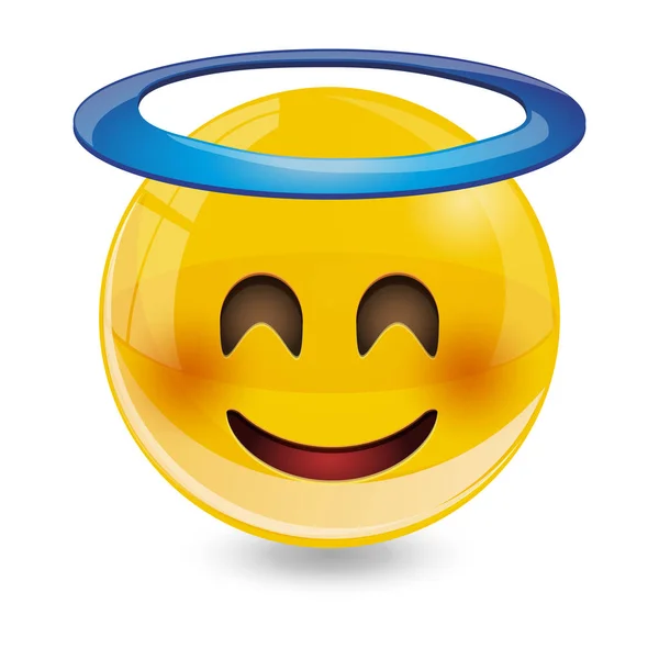 Émoticônes souriantes jaunes, emoji, illustration vectorielle . — Image vectorielle
