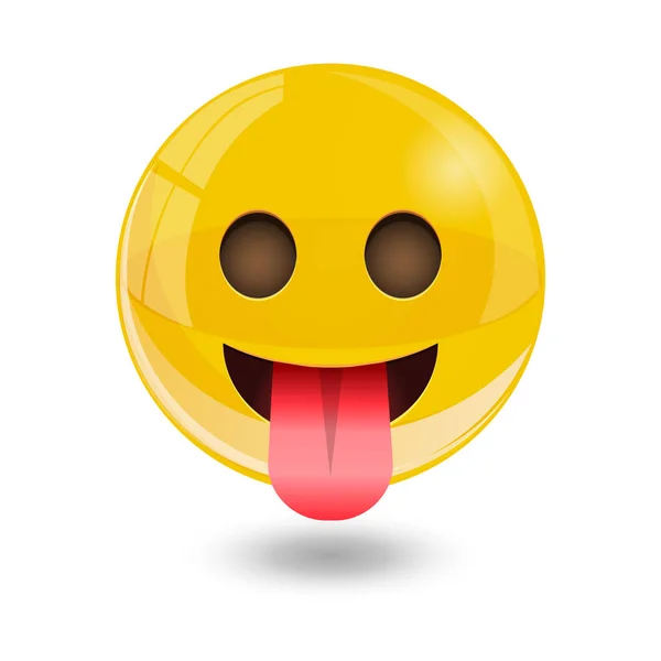 Emoticon smiley gialle, emoji, illustrazione vettoriale . — Vettoriale Stock