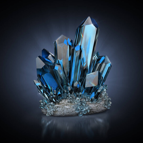 large blue crystals