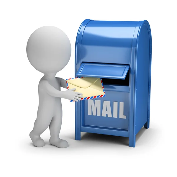 3D-s kis emberek - levél és e-mail box — Stock Fotó