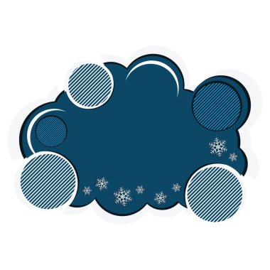 Kar taneleri ile renkli kış banner