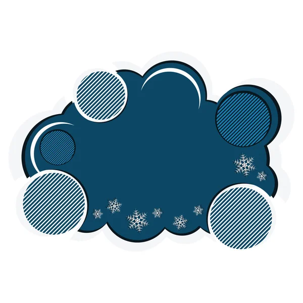 Bannière d'hiver colorée avec flocons de neige Graphismes Vectoriels