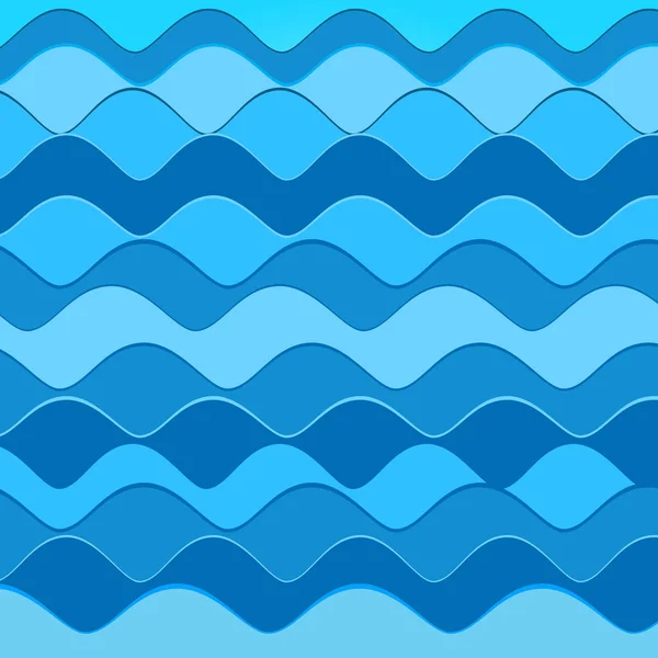 Fond abstrait avec vagues bleues — Image vectorielle