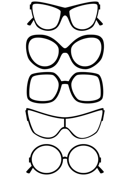 Set de gafas aisladas sobre fondo blanco. — Vector de stock