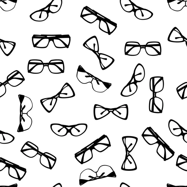 Glasses. Seamless pattern — Stock Vector