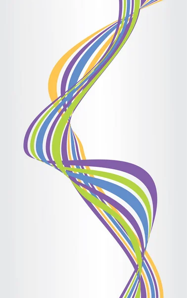 Fondo abstracto con líneas dobladas multicolores. Vector illustr — Vector de stock