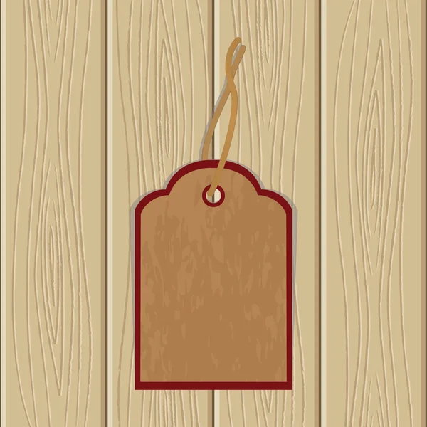 Метка на деревянной конструкции — стоковый вектор