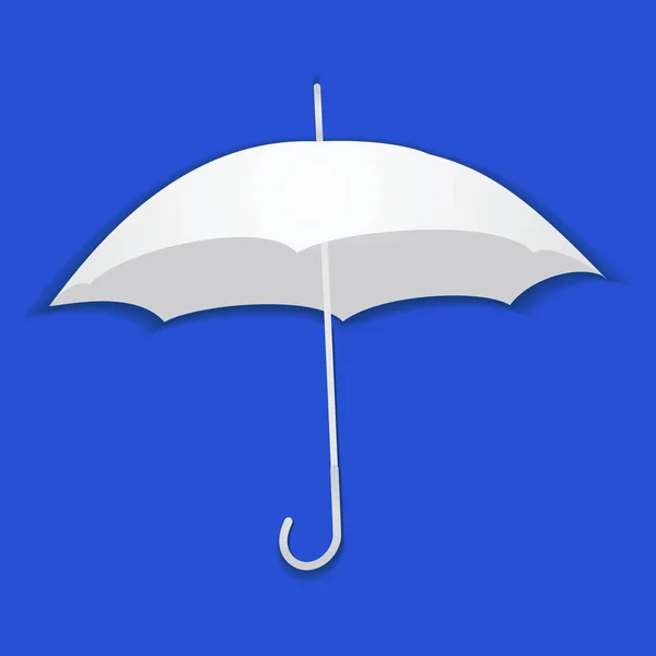 Parapluie en papier sur fond bleu Vecteur En Vente