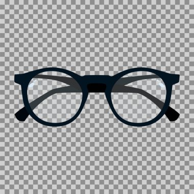 Saydam bir arka plan üzerinde siyah güneş gözlüğü