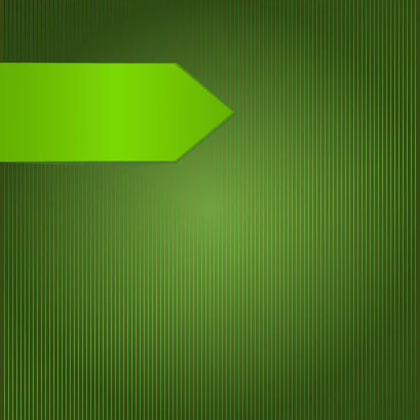Fond vert décoratif dans une bande avec l'index — Image vectorielle