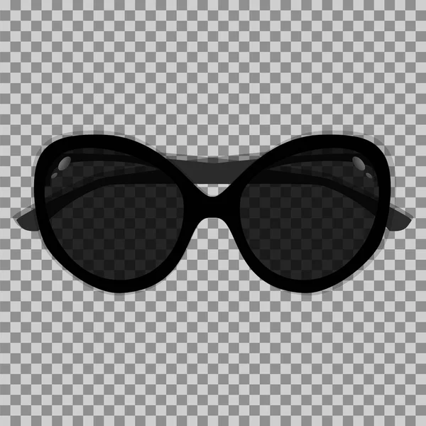 Saydam bir arka plan üzerinde siyah güneş gözlüğü