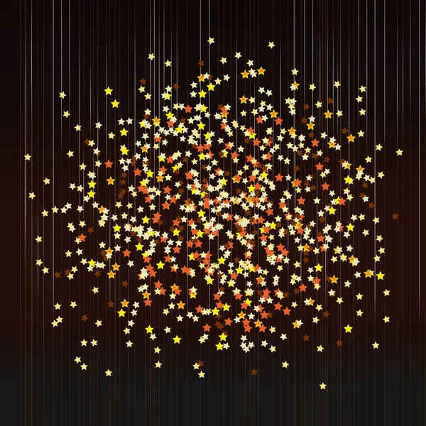 Dekorativa bakgrund med konfetti från stjärnor Vektorgrafik