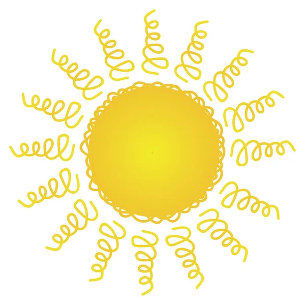 L'icône du soleil. Illusion vectorielle — Image vectorielle