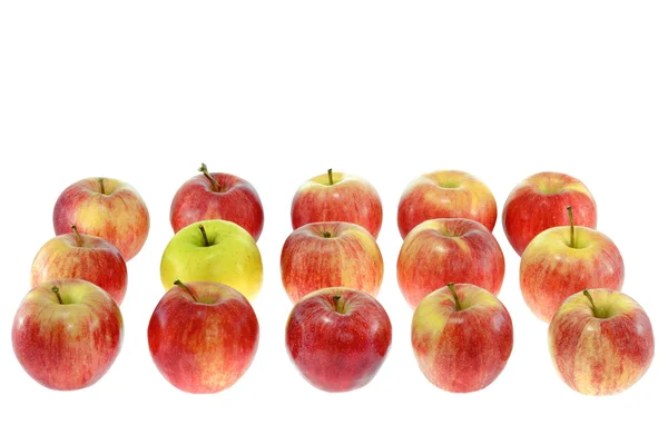 Érett vörös alma fehér alapon — Stock Fotó