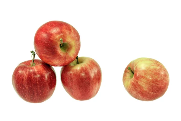 Ripe red apples on a white background — Stock Photo, Image