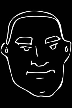 Yetişkin bir erkek yüzü vektör çizimi