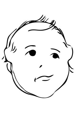 güzel bir bebek yüzü vektör çizimi