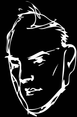 vektör çizimi yetişkin ciddi adam