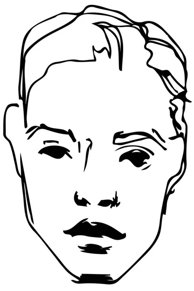 Dibujo vectorial de un joven rubio — Vector de stock