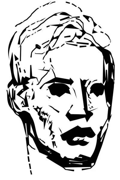 Vektorové skici pro portrét mladého muže — Stockový vektor