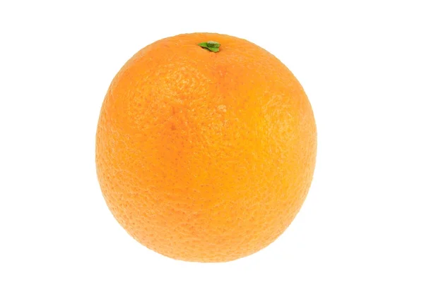 Gran naranja madura sobre un fondo blanco — Foto de Stock