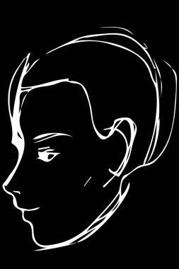  genç bir adam portresi kroki